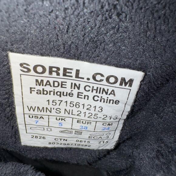 Sorel Fancy Lace II Brown Leather Waterproof Winter Duck Boots Women Size 7 US - Picture 8 of 8